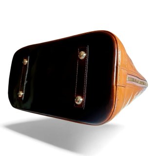 Borsa Louis Vuitton Alma BB in charol arancione
