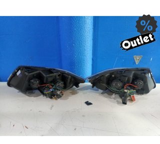 JI FAROS BMW E90 E91 05-08 OJOS ANGEL LED 3D FONDO NEGRO R14