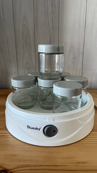 Yogurtera BLUESKY - 7 Tarros de Cristal