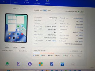 Bateria 100% iPad Air 5 64GB Rosa