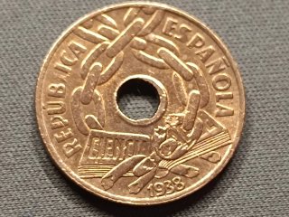 25 céntimos 1938 II República Española