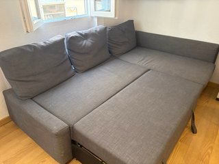 Sofá Cama Gris Chaise Longue