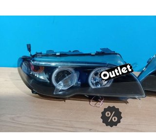 JI FAROS BMW E46 COUPE 03-06 XENON OJOS ANGEL CCFL FONDO NEG