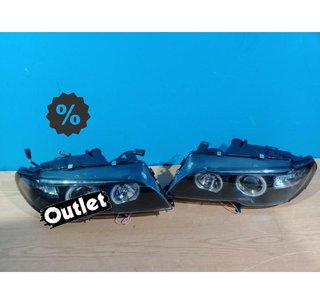 JI FAROS BMW E46 COUPE 03-06 XENON OJOS ANGEL CCFL FONDO NEG
