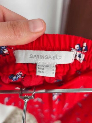 Falda Springfield floral roja Talla S