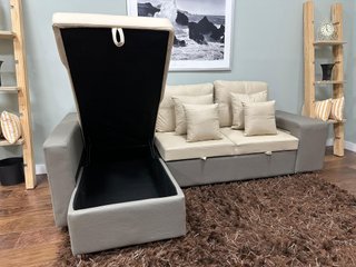 Envio Gratis Sofa Cama Nuevo con Arcon y 2 Puffs