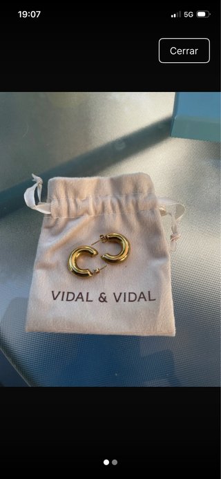 Aros Vidal & Vidal dorados baño plata