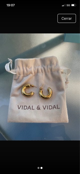 Aros Vidal & Vidal dorados baño plata