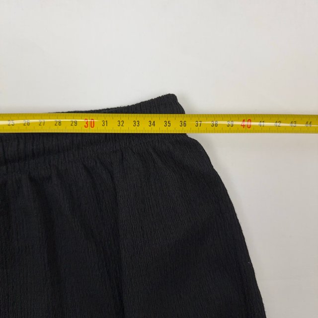 H&M Black Textured Drawstring Shorts
