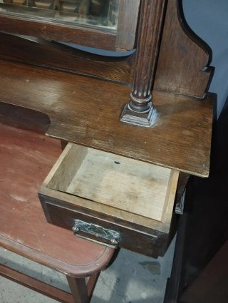 Espejo antiguo madera y cristal