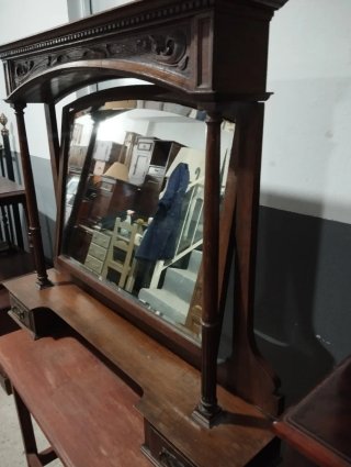 Espejo antiguo madera y cristal