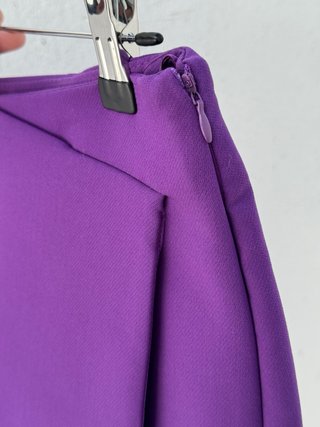 Falda pantalón Zara Talla S Morado