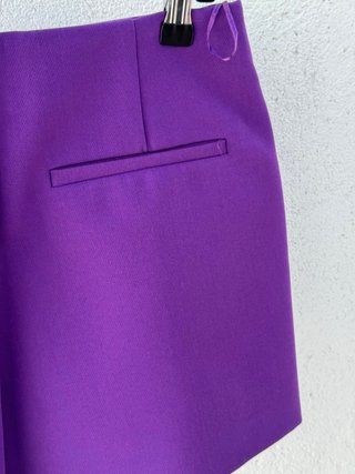 Falda pantalón Zara Talla S Morado