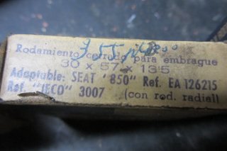 Cojinete Embrague SEAT 850, 124, 1500, 1400
