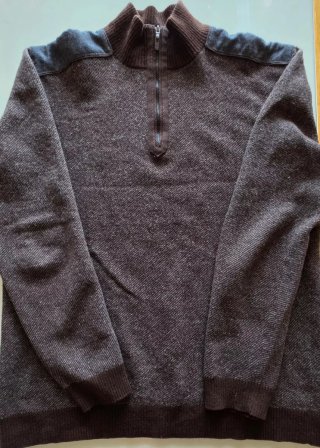 Jersey Cortefiel hombre marrón cremallera