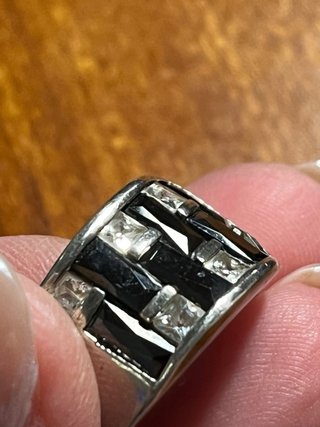 Anello Argento Marcasite Onice Misura 18.1 mm