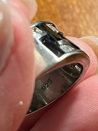 Anello Argento Marcasite Onice Misura 18.1 mm