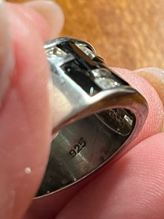 Anello Argento Marcasite Onice Misura 18.1 mm