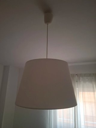Lámpara de techo de tela beige