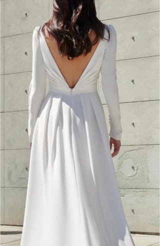 Vestido de Novia Largo Manga Larga