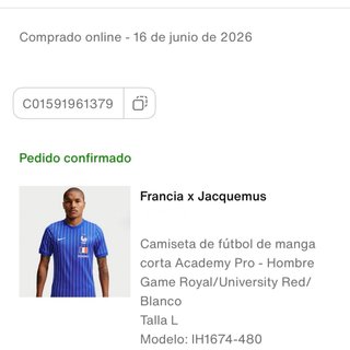 Camiseta Francia x Jacquemus Nueva