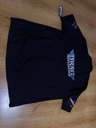 Camisa Throttle Threads Negra con Parches moto