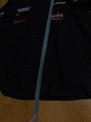 Camisa Throttle Threads Negra con Parches moto