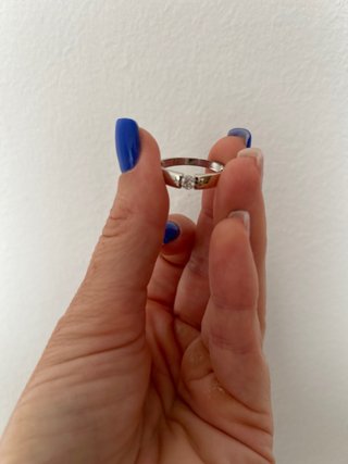 Solitario Oro 18k Diamante 0.21ct talla 17