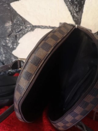Bolso  L V Lona Manos Marrón