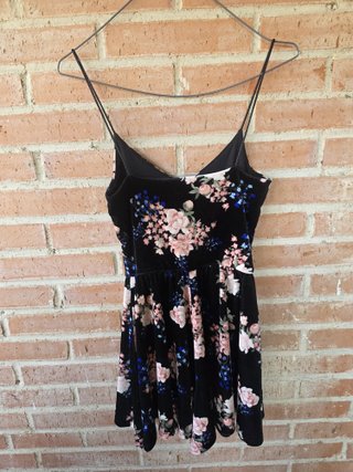 Mini Vestido Pantalón Azul Marino Flores - Verano