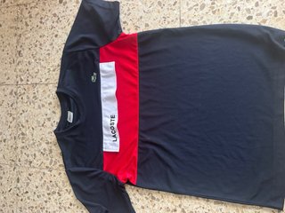 Camiseta Lacoste Azul y Roja