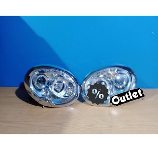 JI FAROS MINI COOPER R50 R52 R53 01-06 LUZ DIURNA CROMADOS R
