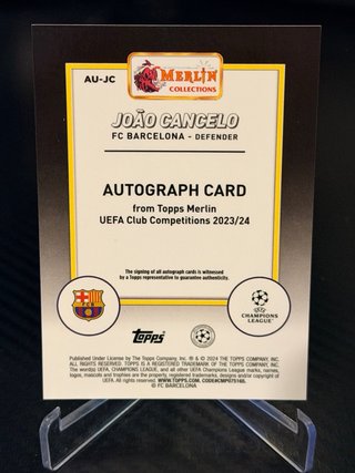 Joao Cancelo  /199 Autógrafo Topps Merlin