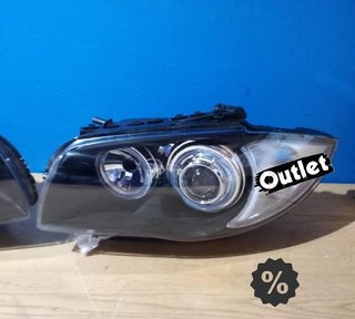 JI FAROS BMW E81 E87 E82 E88 04-11 OJOS ANGEL FONDO NEGRO R0