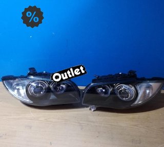 JI FAROS BMW E81 E87 E82 E88 04-11 OJOS ANGEL FONDO NEGRO R0