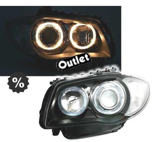 JI FAROS BMW E81 E87 E82 E88 04-11 OJOS ANGEL FONDO NEGRO R0