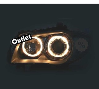 JI FAROS BMW E81 E87 E82 E88 04-11 OJOS ANGEL FONDO NEGRO R0