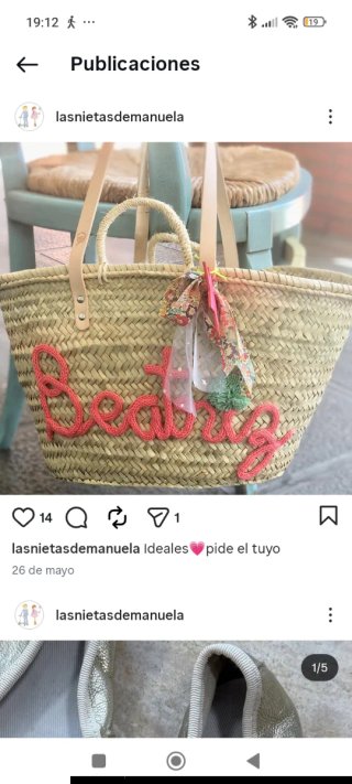 Cesta de mimbre personalizada Berta
