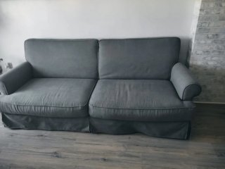 Sofá Cama Gris Tela