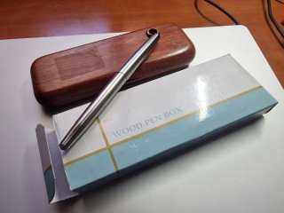 Bolígrafo Madera y Pluma Vintage