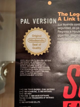 Póster vintage original Super Nintendo 1992