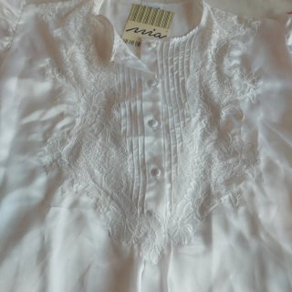 Camisón seda T.44 blanco nuevo