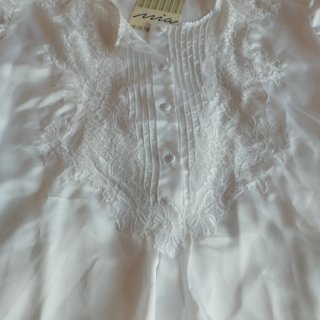 Camisón seda T.44 blanco nuevo