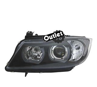 JI FAROS BMW E90 E91 05-08 XENON OJOS ANGEL U LED 3D NEGRO R