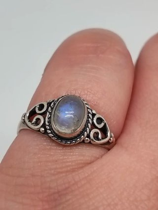 Anillo Plata 925 Piedra Luna