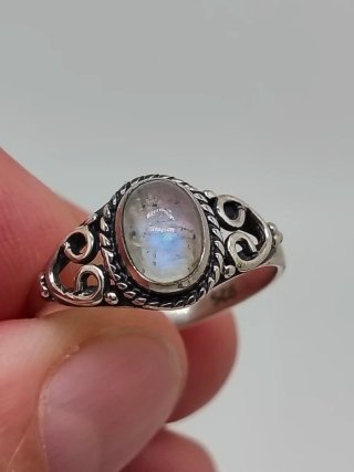 Anillo Plata 925 Piedra Luna