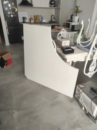 Tablero para mesa escritorio esquina sin patass