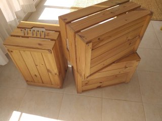 Cajones de madera de pino (1, 2 o 3 unidades)