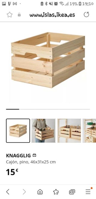 Cajones de madera de pino (1, 2 o 3 unidades)