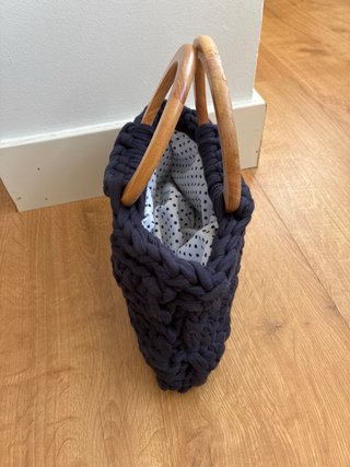 Bolso artesanal azul de verano
